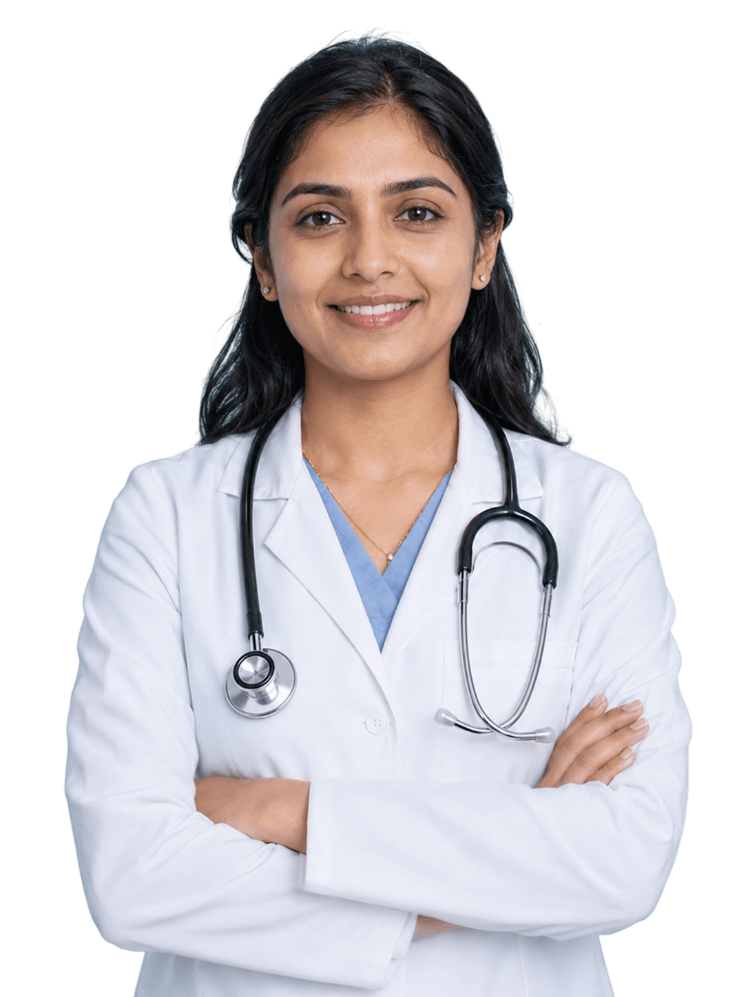 AJSMC doctor in a white coat with a stethoscope